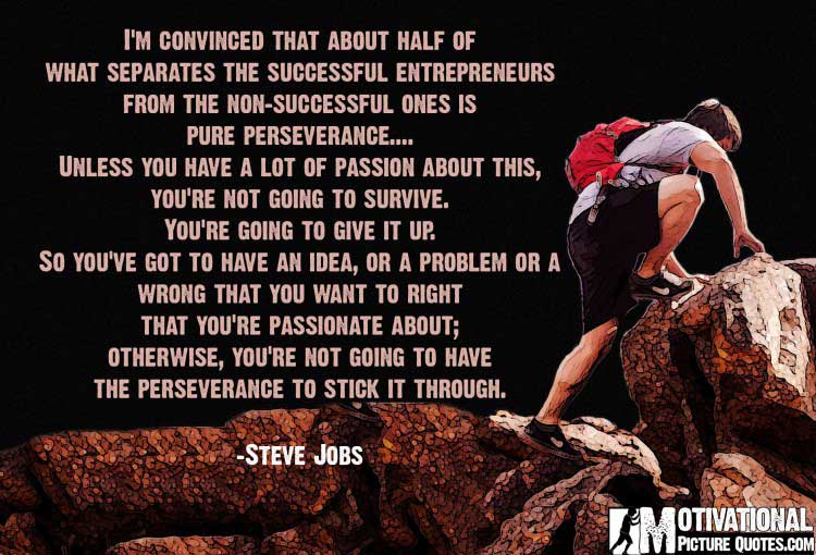 Inspirational Quote About Perseverance by Steve Jobs
