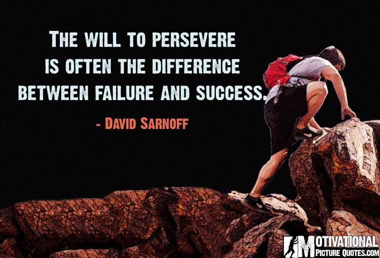 quote on perseverance by David Sarnoff