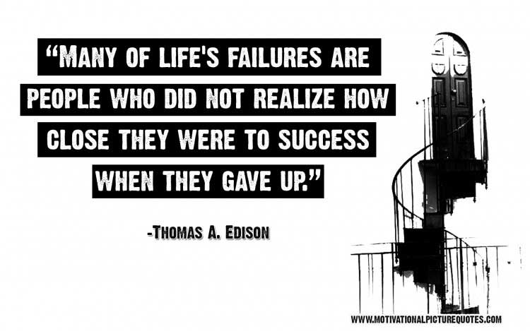 best Thomas A. Edison quote on success