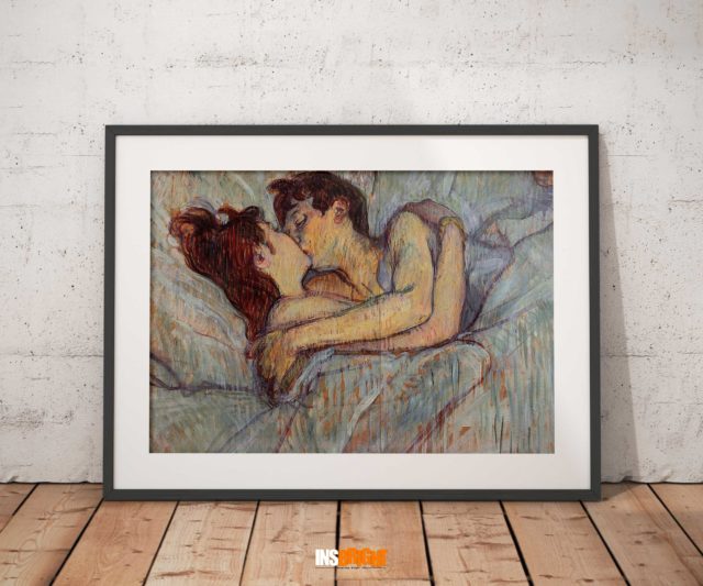in bed the kiss painting
