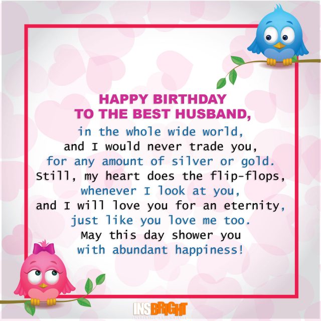 cute birthday poem for husband