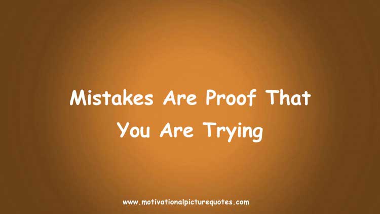 inspiring quotes on making mistake with image
