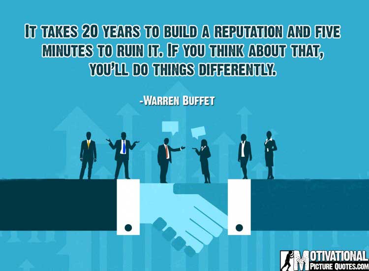 Warren Buffet motivational business quotes with image