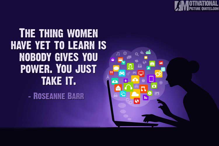Inspirational Entrepreneurship Quotes For Successful Female by Roseanne Barr