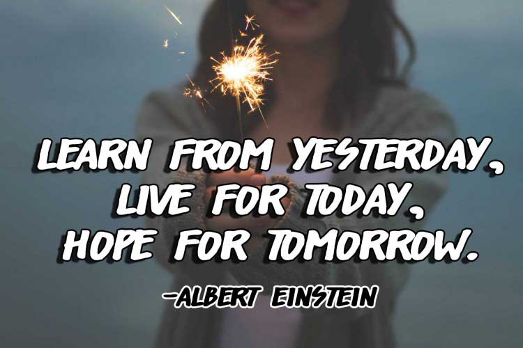 Albert Einstein quote on hope