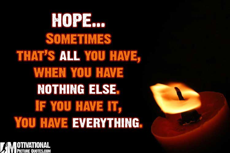best Inspiring quote on hope with image