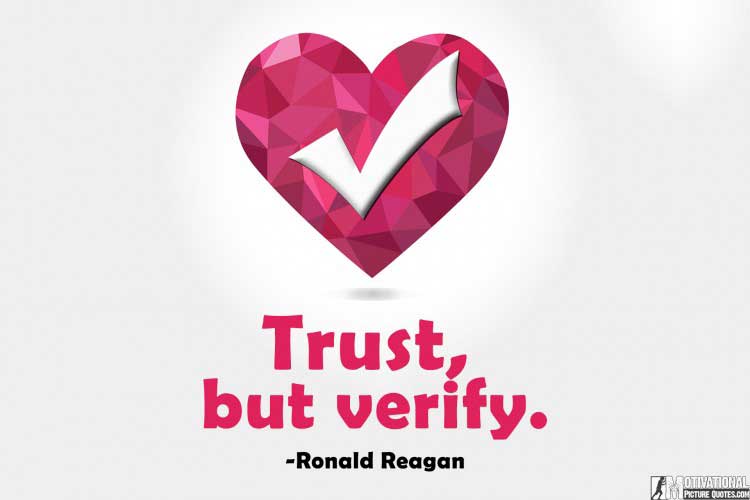 Ronald Reagan quote for trust