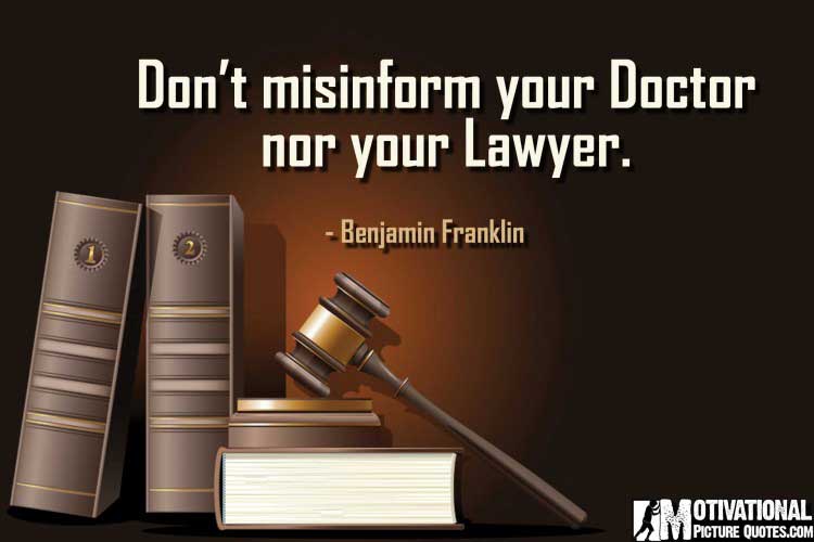 inspirational lawyer quotes by Benjamin Franklin